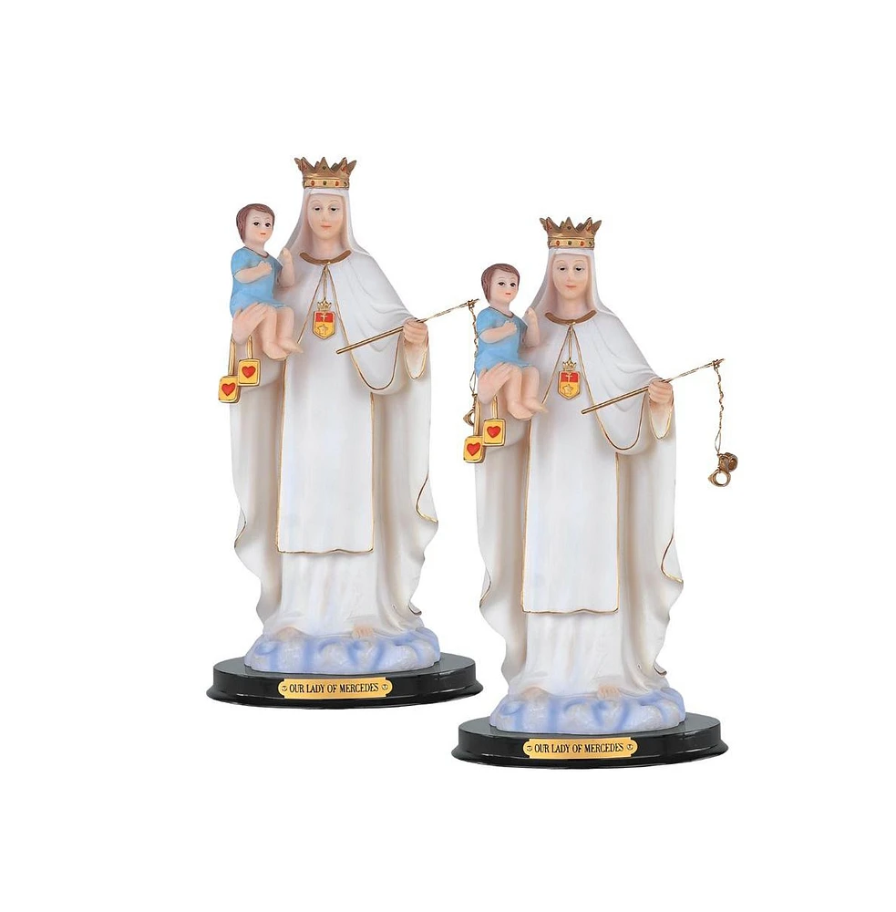 Fc Design "2-pc Set" 12"H Our Lady of Mercedes Statue Holy Figurine Statue Ornament Home Room Office Decor and Perfect Ideas for Housewarming, Holiday