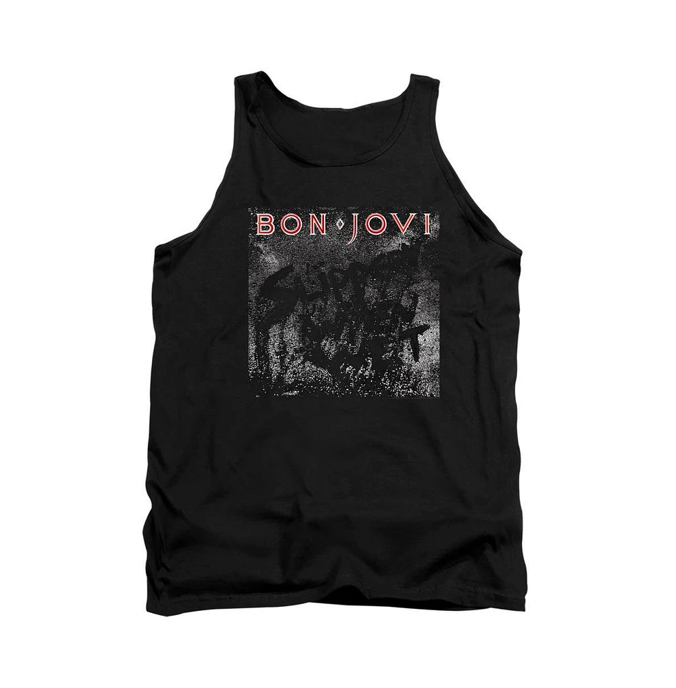 Bon Jovi Men's Slippery Cover Adult Tank