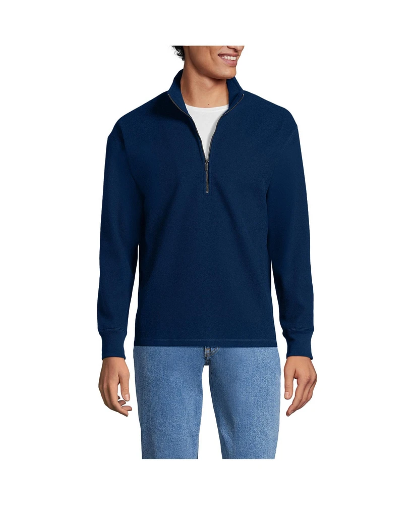 Lands' End Women's Men's Textured Fleece Half Zip