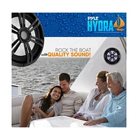 Pyle 12'' Slim Waterproof Subwoofer with Rgb Lights and Remote Control, 500W