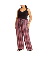 City Chic Plus Willow Stripe Pant