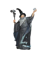 Fc Design "2-pc Set" 7.75"H Grey/Black Wizard with Magic Wand and Glass Ball Figurine Statue Ornament Home Room Office Decor and Perfect Ideas for Hou