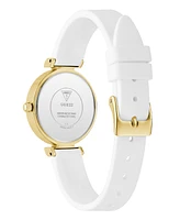 Guess Women's Analog White Silicone Watch, 28mm