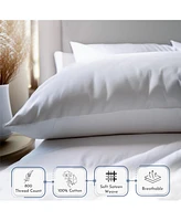Luxury 800 Thread Count 2 King Pillowcases, 100% Cotton Sateen, Soft, Smooth & Thick, Fits Pillows by California Design Den