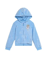 Frozen Girls Disney Minnie Mouse Velour Zip Up Hoodie and Jogger Pants Outfit Set