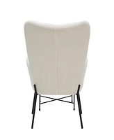 Lumisource 2-Pc. Metal Izzy Industrial Lounge Chair and Ottoman Set
