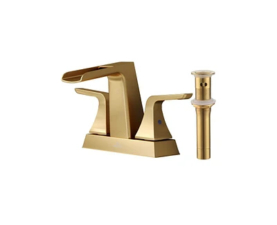 Casainc Centerset Faucet 2-handle Bathroom with Drain Assembly