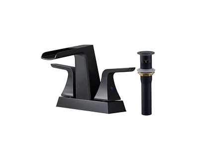 Casainc Centerset Faucet 2-handle Bathroom Faucet with Drain Assembly