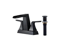 Casainc Centerset Faucet 2-handle Bathroom Faucet with Drain Assembly