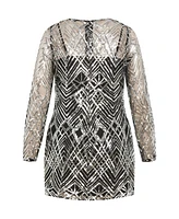 City Chic Plus Size Braylin Sequin Dress