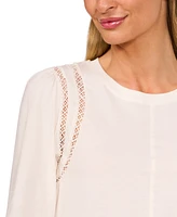 CeCe Women's Lace-Inset Swing Top