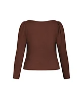 City Chic Plus Mysteria Top