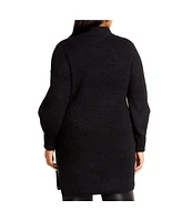 City Chic Plus Longline Split Sweater