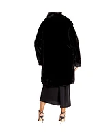 City Chic Plus Remi Faux Fur Coat