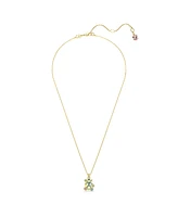 Swarovski Gema Gold-Tone Plated, Mixed Cuts, Multicolored Pendant Necklace