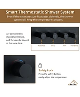 Casainc 4 Functions 15.7 Inch Flush Mount Thermostatic Shower System