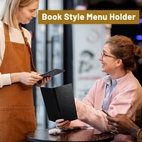 WeChef 5 Pack Menu Covers 4.25"x11" 4 View Angled Corners Wine List Restaurant