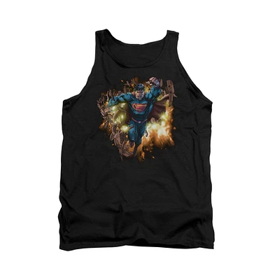 Superman Men's Blasting Through Adult Tank Top