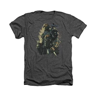 Batman Big & Tall Arkham Origins Deathstroke Adult Heather Tee / T-Shirt