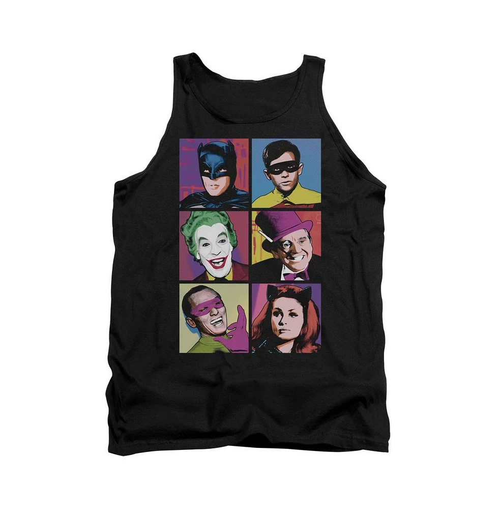 Batman Men's Classic Tv Pop Cast Adult Tank Top