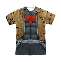 Batman Men's Red Hood Uniform Short Sleeve Adult Poly Crew Tee / T-Shirt