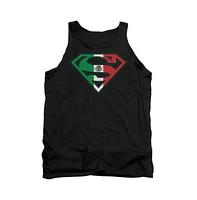 Superman Men's Mexican Flag Shield Adult Tank Top