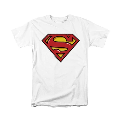 Superman Big & Tall Airbrush Shield Short Sleeve Adult Tee / T-Shirt