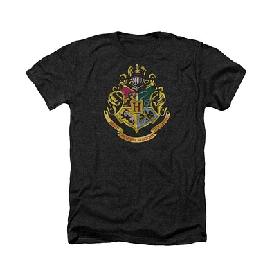 Harry Potter Men's Hogwarts Crest Adult Heather Tee / T-Shirt