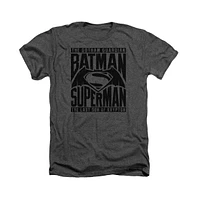 Batman V Superman Men's Title Fight Adult Heather Tee / T-Shirt