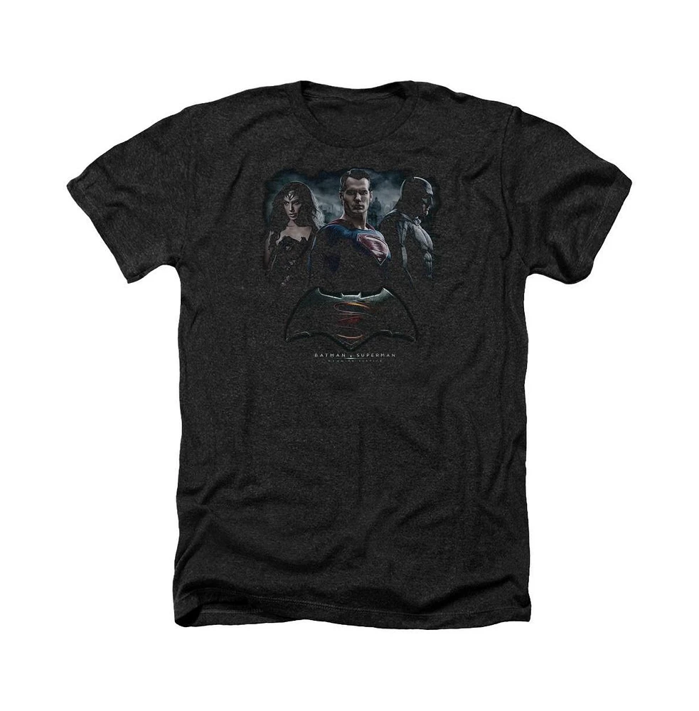 Batman V Superman Men's The Crew Adult Heather Tee / T-Shirt