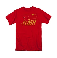 Flash Men's Dc Comics Speed Distressed Short Sleeve Adult Tee / T-Shirt