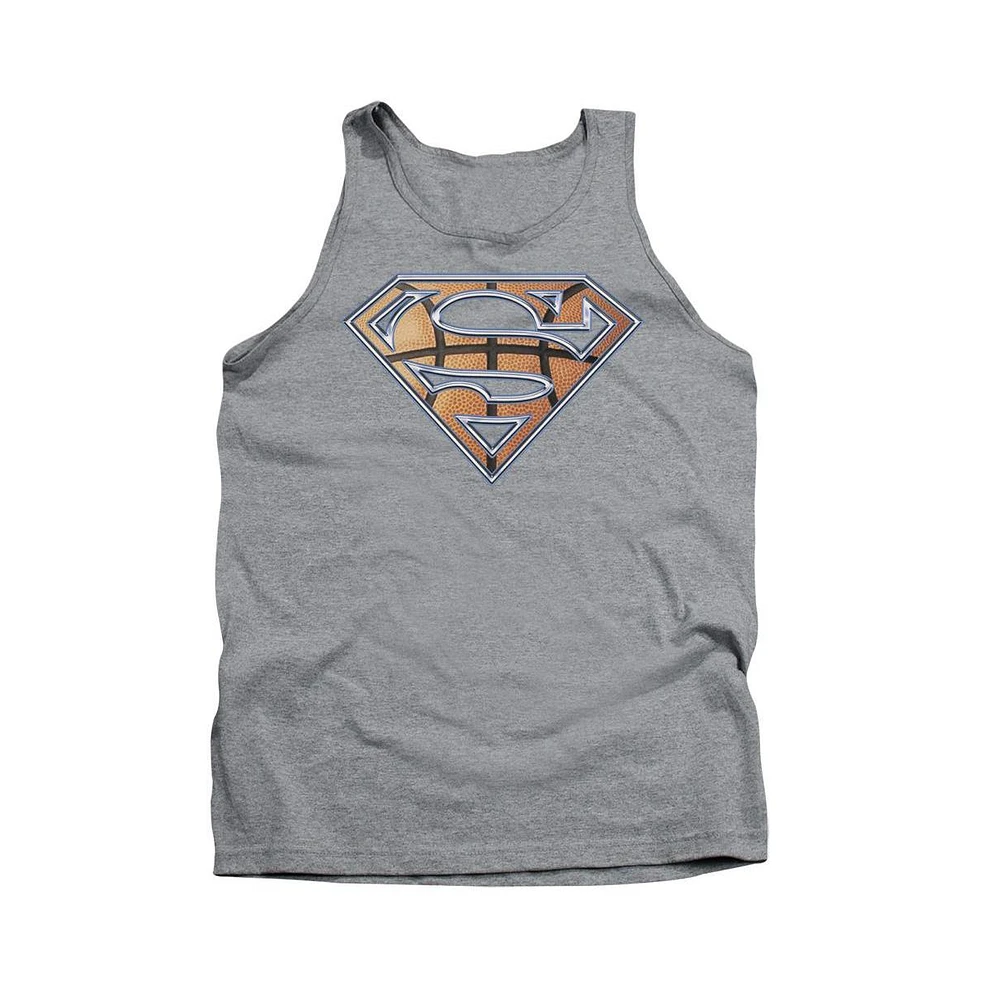 Superman Men's Basketball Shield Adult Tank Top