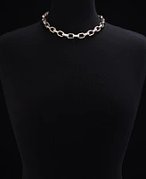 On 34th Two-Tone Link Necklace, 15" + 2" extender, Exclusively at Macy's