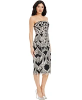 Dress the Population Women's Viviana Sequined Fringe