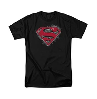 Superman Big & Tall Hardcore Noir Shield Short Sleeve Adult Tee / T-Shirt