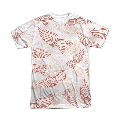 Superman Men's Super Flight Short Sleeve Adult Poly Crew Tee / T-Shirt