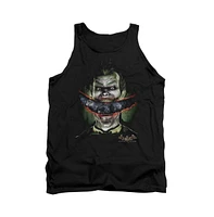 Batman Men's Arkham Asylum Crazy Lips Adult Tank Top