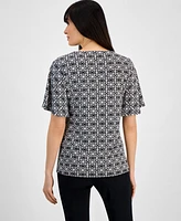 Jm Collection Petite Square-Neck Top, Exclusively at Macy's