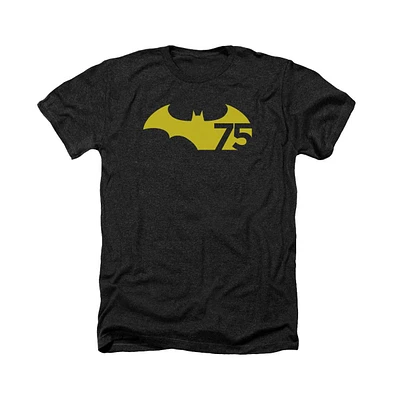 Batman Men's 75 Logo 2 Adult Heather Tee / T-Shirt