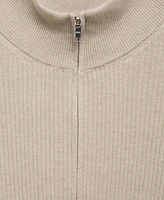 Mango Men's Slim-Fit Quarter-Zip Knit Sweater