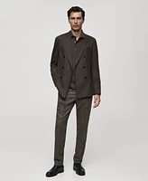 Mango Men's Slim-Fit Virgin Wool Double-Breasted Blazer