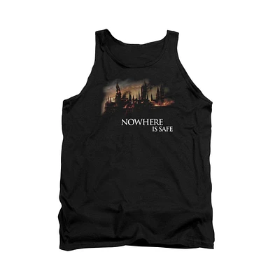 Harry Potter Men's Burning Hogwarts Adult Tank Top