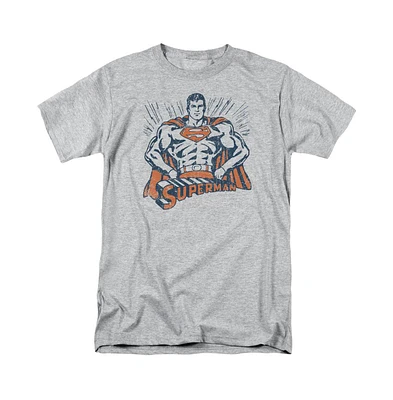 Superman Big & Tall Vintage Stance Short Sleeve Adult Tee / T-Shirt