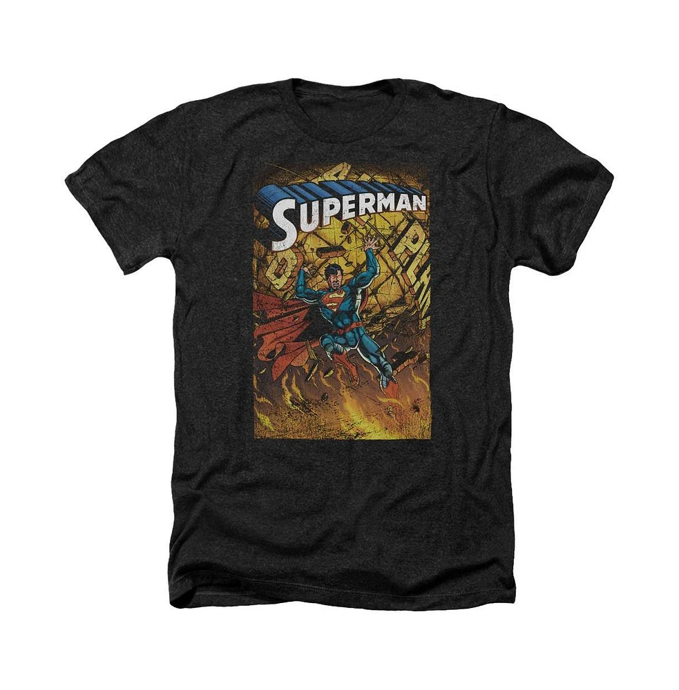 Superman Men's One Adult Heather Tee / T-Shirt