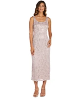 R & M Richards Sequined Lace Midi Dress and Jacket