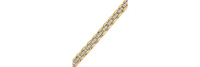 Men's Diamond (1/4 ct.t.w.) Bracelet in Stainless Steel and Yellow Ip