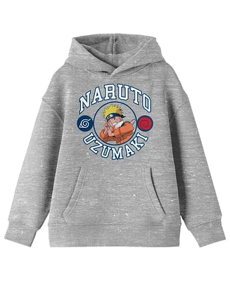 Naruto Boys Classic Character Varsity Style Graphic with Collegiate Text Youth Athletic Heather Hoodie-xl