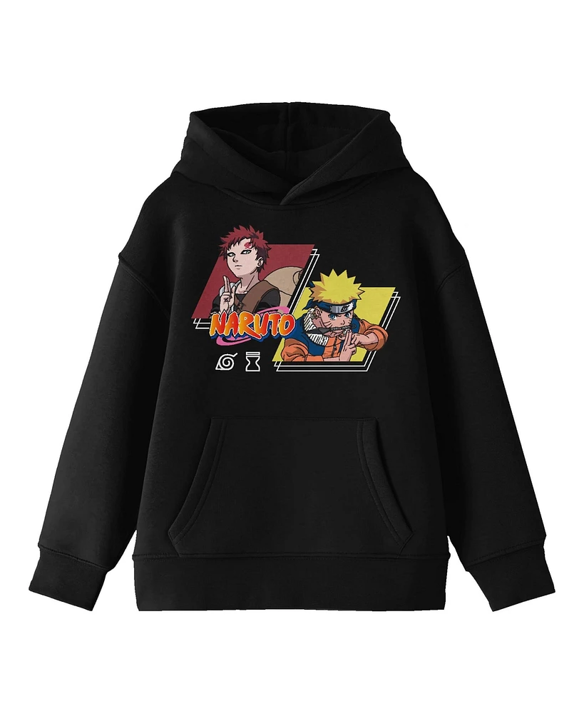 Naruto Boys Gaaro Versus Youth Black Hoodie-xl