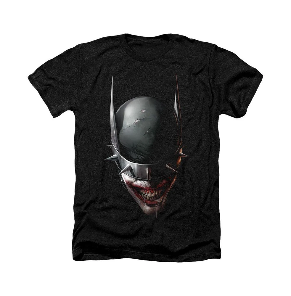 Batman Men's Who Laughs Head Adult Heather Tee / T-Shirt