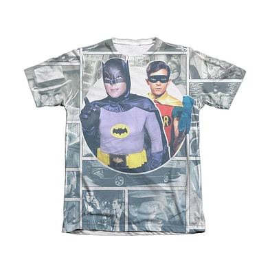 Batman Men's Classic Tv 60s Panels Adult Poly/Cotton Short Sleeve Tee / T-Shirt